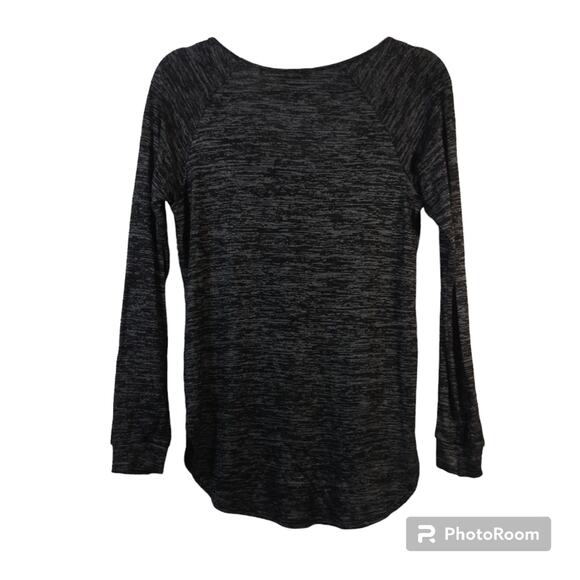 Enough About Me Heather Gray Reindeer Long Sleeve Henley Top Size M - Picture 2 of 6